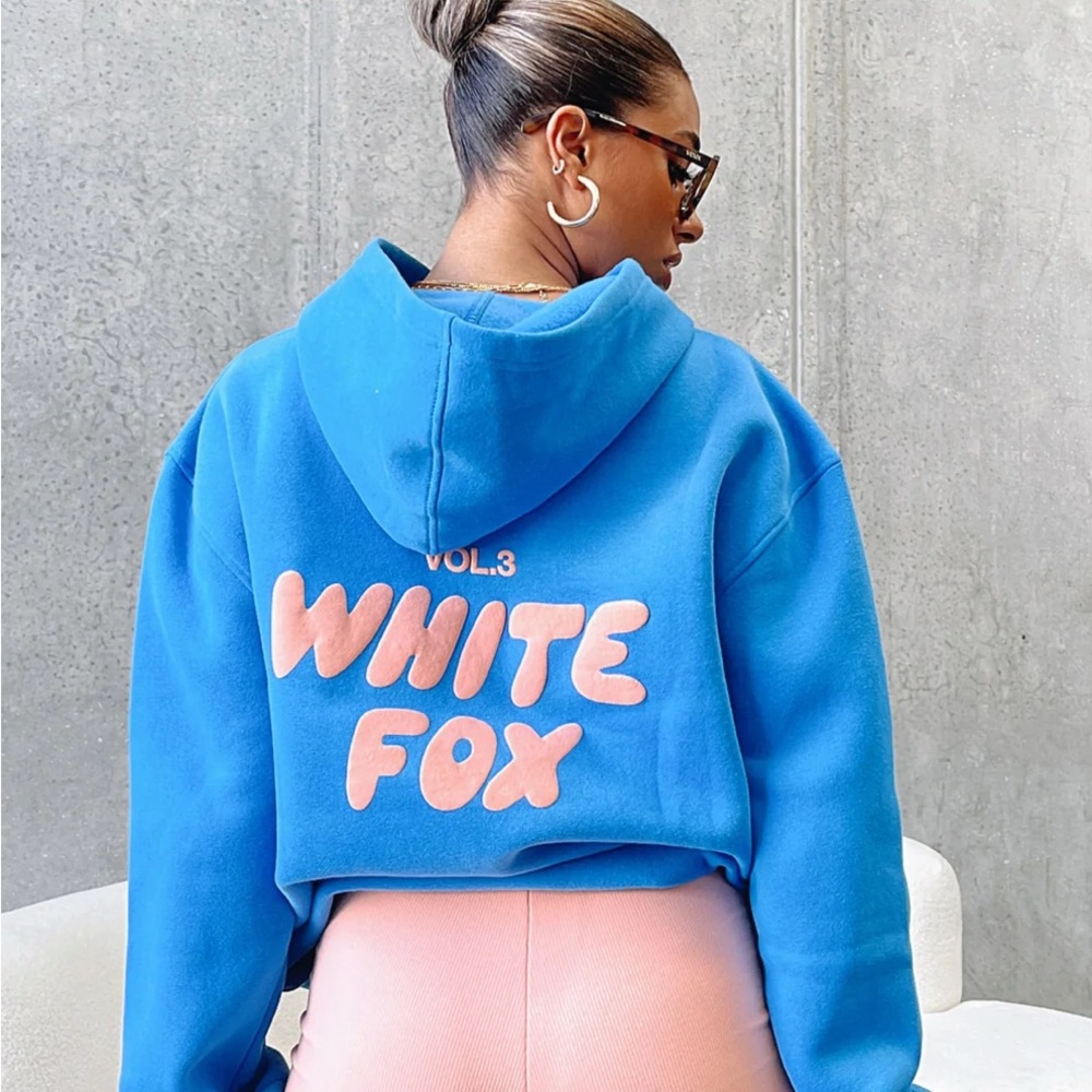 White Fox Blue Sweatpants